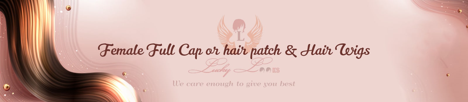 female full cap wig and hair patch